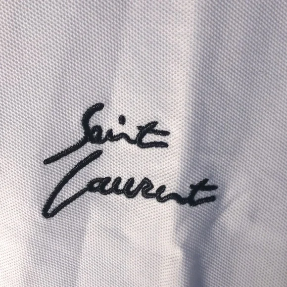 ❣️RARE❣️ SAINT LAURENT White Short Sleeve Polo - Picture 2 of 6